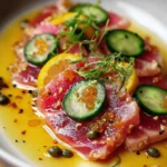 Tuna Crudo with Citrus Caper Vinaigrette
