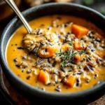 Vegan Pumpkin Wild Rice Soup