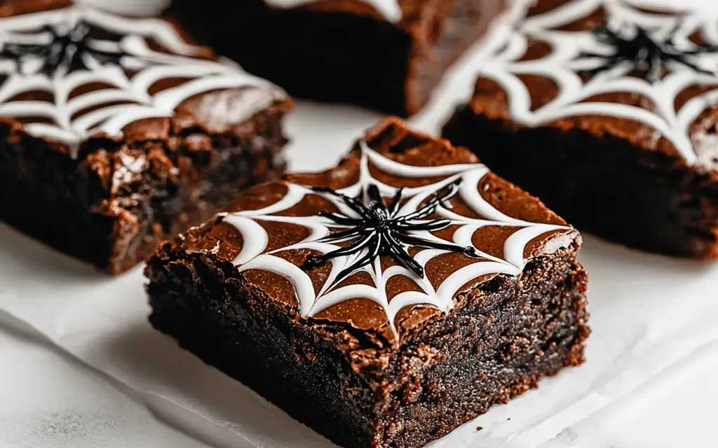 White Chocolate Spiderweb Brownies: A Foolproof Halloween Treat
