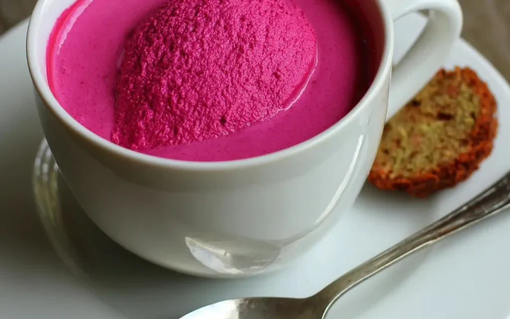Delightful White Chocolate, Beetroot and Cardamom Mousse