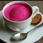 White chocolate, beetroot and cardamom mousse