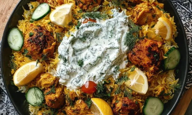 Dump And Bake Chicken Tzatziki Rice – A Tasty One-Pan Meal