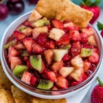 Fruit Salsa with Cinnamon Sugar Tortilla Chips