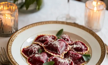 Heart-Shaped Beet & Ricotta Ravioli: A Delightful Pasta Treat