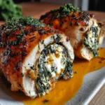 Herbed Ricotta Stuffed Chicken Rolls