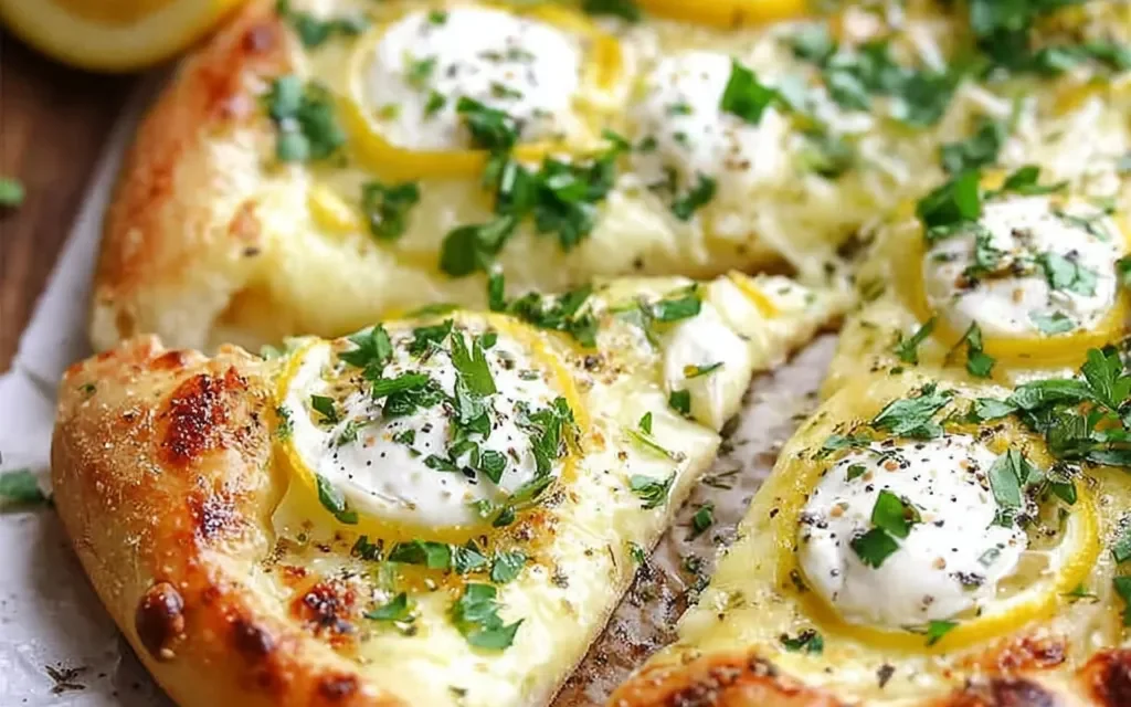 Lemon Pizza with Fresh Herbs – An Effortless Homemade Delight