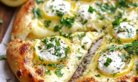 Lemon Pizza with Fresh Herbs – An Effortless Homemade Delight