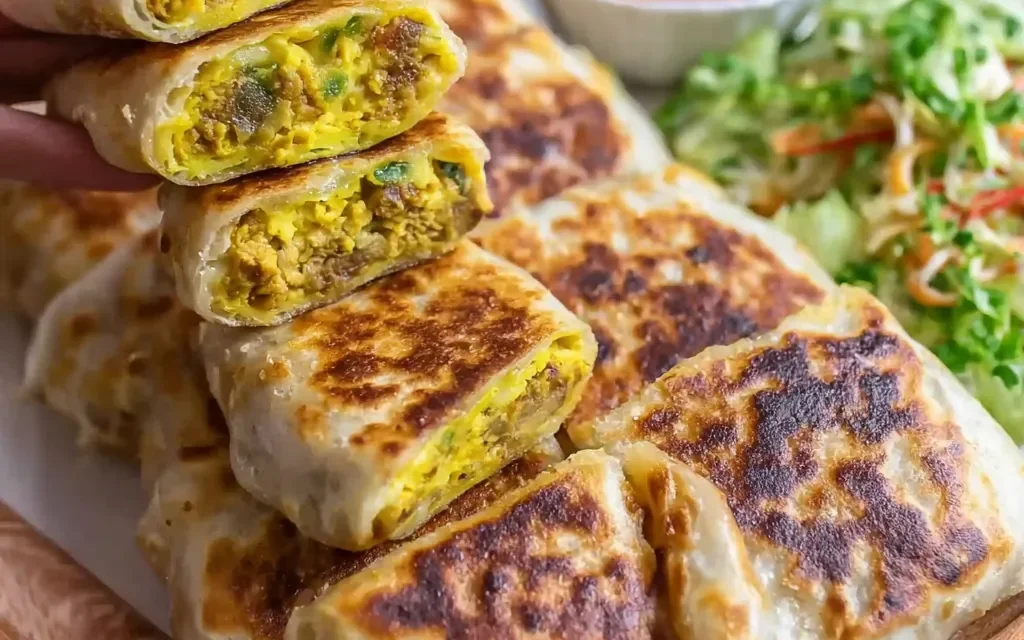 Moroccan Chicken-Stuffed Msmen: A Flavorful Express Dish