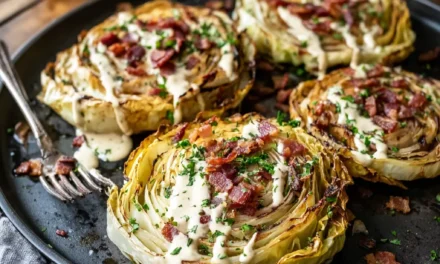 Roasted Cabbage Steaks with Bacon – Irresistibly Crispy and Flavorful