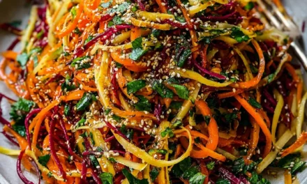 Shaved Rainbow Carrot Sesame Salad: A Simple, Flavorful Delight