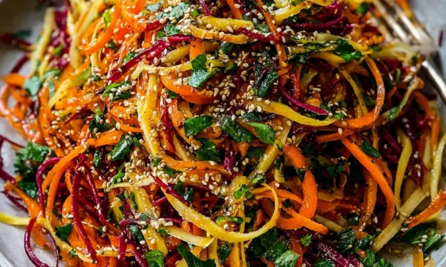 Shaved Rainbow Carrot Sesame Salad: A Simple, Flavorful Delight