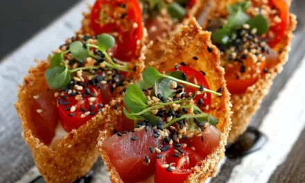 Spicy Tuna Sesame Miso Cones: A Delightful 10-Minute Appetizer