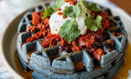 Blue Corn & Chorizo Waffles