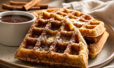 Churro Waffles with Mexican Chocolate
