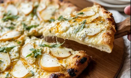 Glacier White Pizza with Hot Honey & Pear