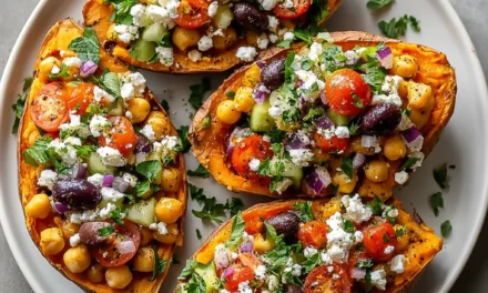 Mediterranean Stuffed Sweet Potatoes: A Delightful and Healthy Dinner