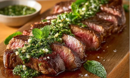 Roasted Steaks with Mint Gremolata: A Mouthwatering Family-Style Meal