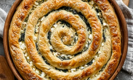 Savory Spinach & Feta Spiral Pie: A Quick & Delicious Family-Style Dish