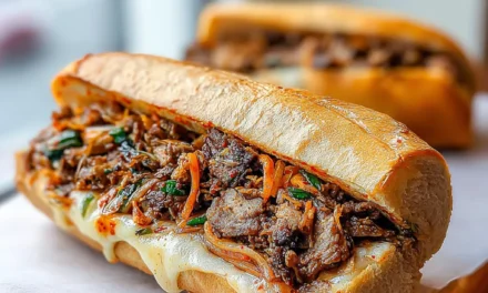 Spicy Kimchi Bulgogi Cheesesteak: A Delicious Fusion Masterpiece