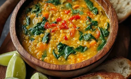 Thai Coconut Red Lentil Soup: A Tasty and Nourishing Delight