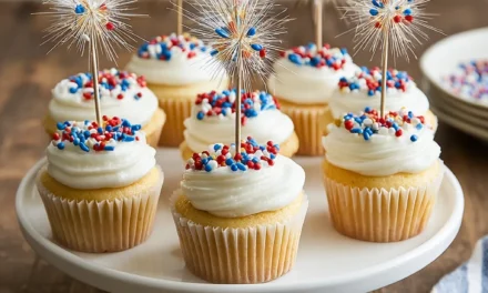 4th of July Sparkler Cupcakes