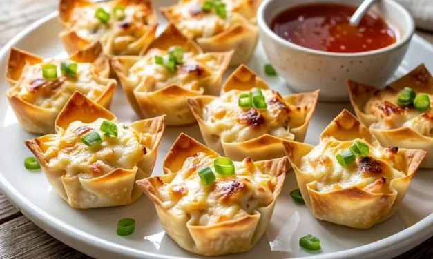 Baked Crab Rangoon Cups