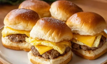 Breakfast Sliders (Sausage, Egg, and Maple Butter)