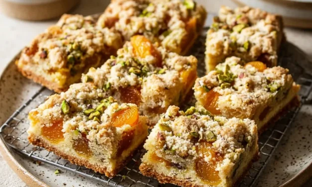 Buttery Apricot Pistachio Squares