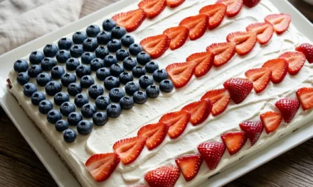 Fresh Berry Chantilly Flag Cake