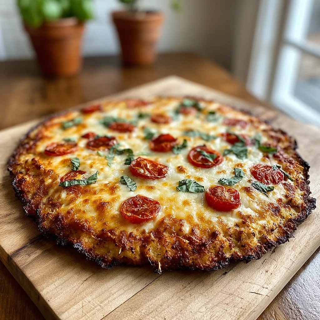 Ground Chicken Pizza Crust - Forkful Kitchen