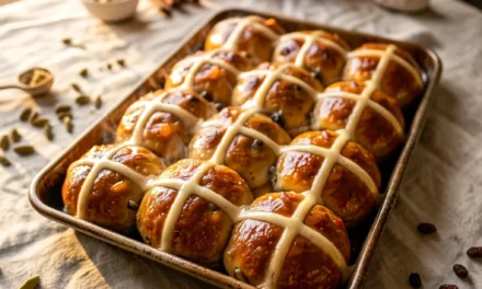 Hot Cross Buns with Cardamom