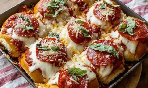 Hot Honey Pepperoni Pizza Sliders