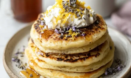 Lavender Lemon Ricotta Pancakes