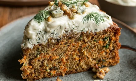 Savory Carrot Cake with Herb Cheese