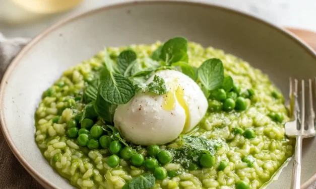 Spring Pea & Burrata Risotto