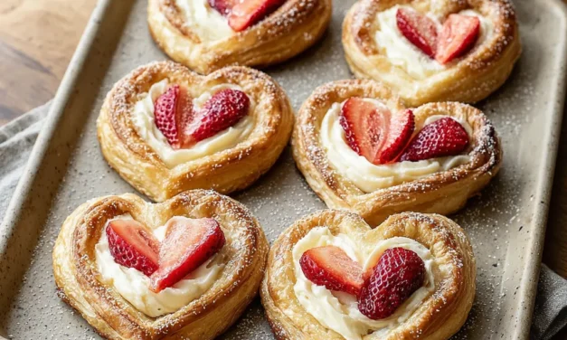 Strawberry Cream Cheese Heart Danishes