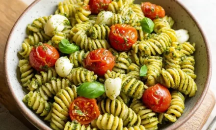 Summer Pesto Pasta with Cherry Tomatoes