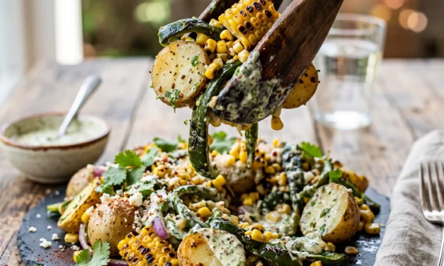 Grilled Corn, Poblano & Potato Salad