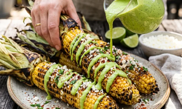 Grilled Corn with Avocado Dressing: A Fresh and Flavorful Treat