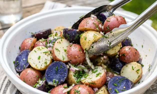 Red, White & Blue Potato Salad: A Burst of Flavor and Color
