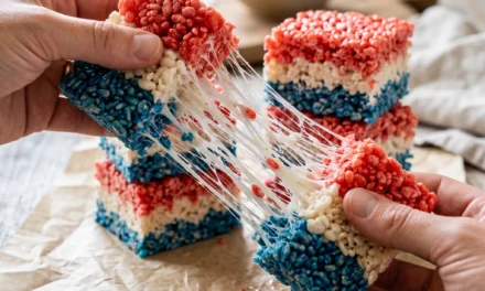 Red, White and Blue Crispy Rice Treats for a Festive Celebration