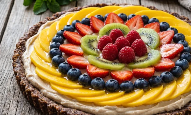 Healthy Raw Crust Fruit Pizza: A Refreshing & Guilt-Free Delight