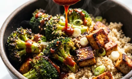 Sticky Gochujang Broccoli Tofu Bowl: A Flavorful Vegan Delight
