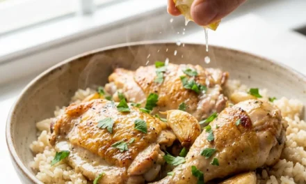 Creamy Lemon Garlic Chicken Rice: A Delightful Family Meal