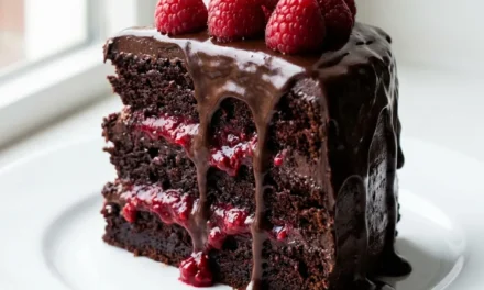 Indulge in the Decadent Double Chocolate Raspberry Cake