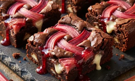 Rhubarb Brownies: A Delightfully Tangy and Rich Dessert