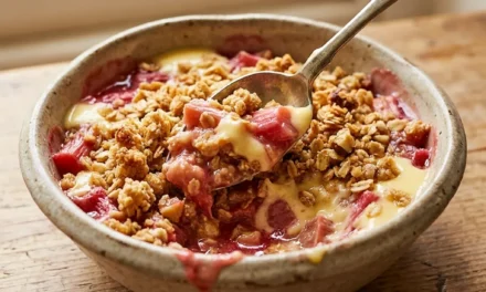 Delightful Rhubarb & Custard Crunch Recipe to Satisfy Your Sweet Cravings