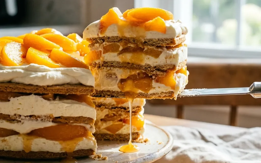 Peach Icebox Cake: A Refreshing No-Bake Dessert to Savor