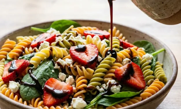 Enjoy This Refreshing Strawberry Spinach Pasta Salad Recipe