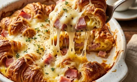 Ham Cheese Croissant Bake: A Deliciously Cheesy Morning Treat